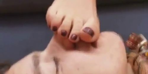 Russian mistress beautiful foot worship