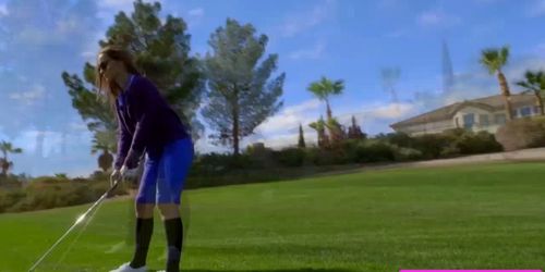 This sexy Dani Daniels spending her days in golf and gets fucked
