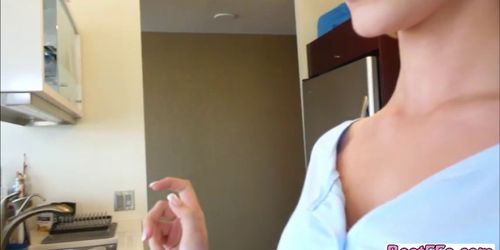 Hardcore sex in the morning with hot teens in the bedroom