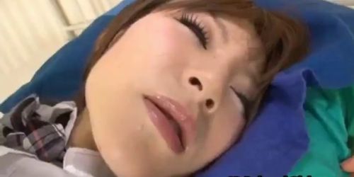 Cute Asian sleeping girl gets part6