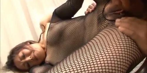 Ruhime Maiori fishnet porn show in hardcore