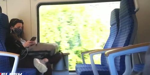 Flash Girl On Train 3