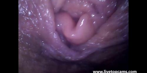 girl orgasm filmed from inside vagina