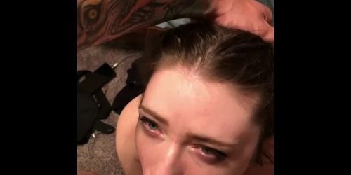 Pretty Teen Deepthroats Big Cock | Face Fuck