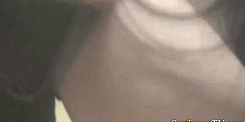 Asian teen rides dildo - video 2