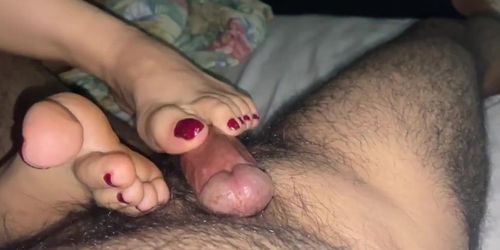 My Wife Gave Me The Best Handjob  And Footjob Ever