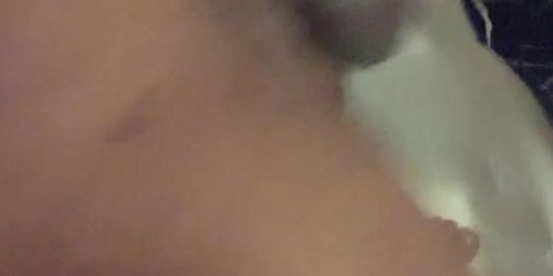 Sucking my Dominican papi in the shower again