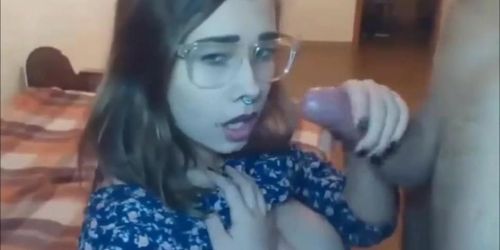 My Busty Stepsis Gives Me Nice Blowjob