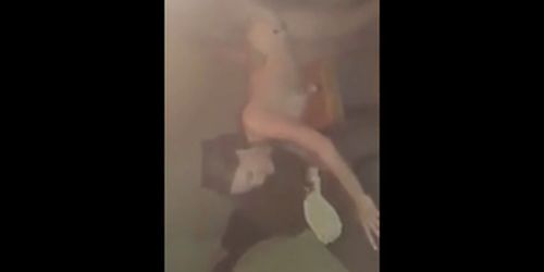 Friend tried not to cum when fucked girlfriend