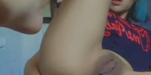 Short clip of indigo baby finger her ass