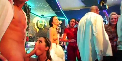 DRUNKSEXORGY - Bisexual brides fucks in public