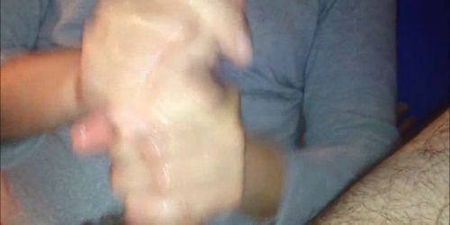 Closeup CFNM sensual handjob (a happy man)