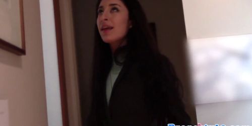 Cocksucking realtor babe doggystyled
