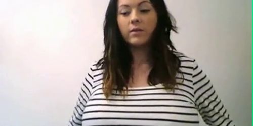 Damn what a huge breasts you have teen girl - video 1