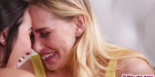 Karlee begins eating Carters warm pussy and cums all over her face