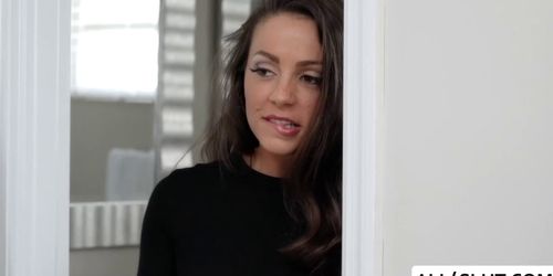 College ladies Adriana and Abigail in hot threesome