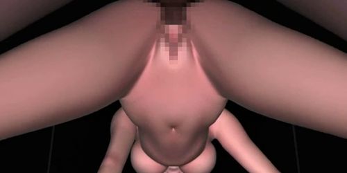 Animated girl gets anal and gets cumshot