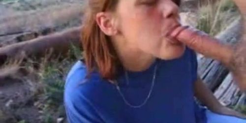 amateur teen outdoor sucking force old man