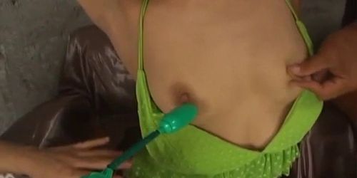 ALL JAPANESE PASS - Unknown Model is fucked with vibrator and gets cum in fish taco - video 1