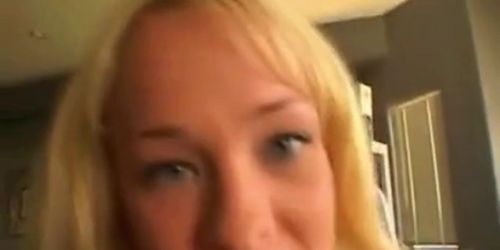 Blonde Hunter POV BJ CIM SWALLOW - video 2