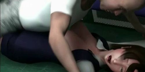 Brunette sexy anime girl cunt fucked and licked hard