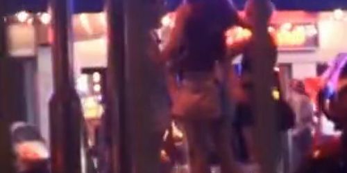 Picking up two public flashing teens