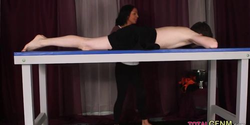 She Straps Him Down Naked