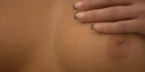 HOT G VIBE - Brunette teen stretch her vag with big black dildo
