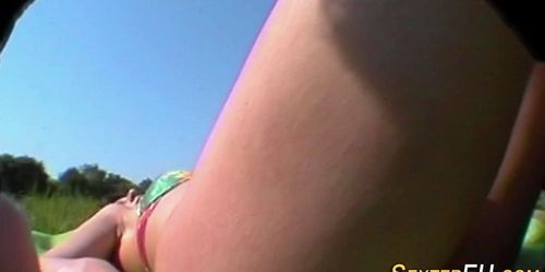 German teen sucks cock - video 1