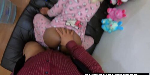 While Mom Was Sleeping, Stepdaughter Creampie By Step Dad, Black Fauxcest 8