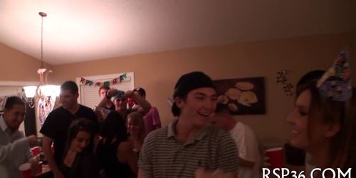 Kinky teens gather for a fuck - video 4