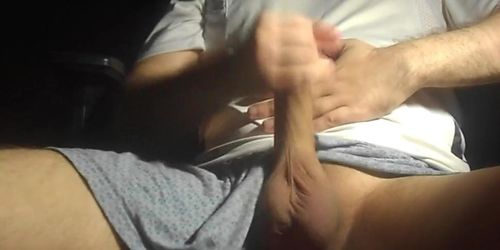Very horny guy wanking dick and cumming for you