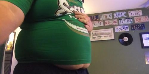 Large shirt, bigger belly