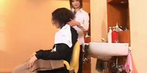 Asian model is a hairdresser in a sexy part4