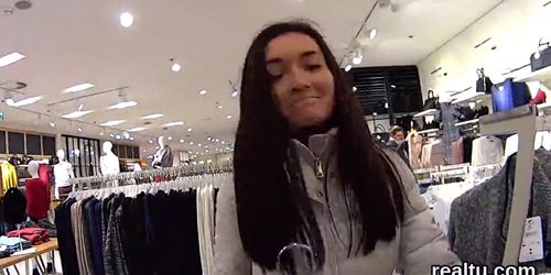 Enchanting czech chick is teased in the supermarket and drilled in pov