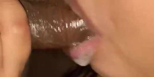 Sloppy head light skin big titties - cumshot