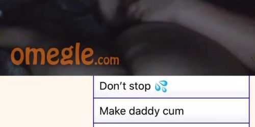 Teen guy plays with chubby teen on Omegle 