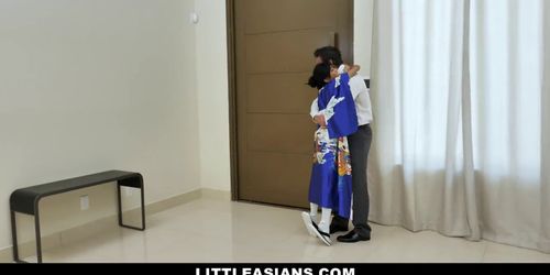 Littleasians - Skinny Geisha Massages And Worships A Huge Cock
