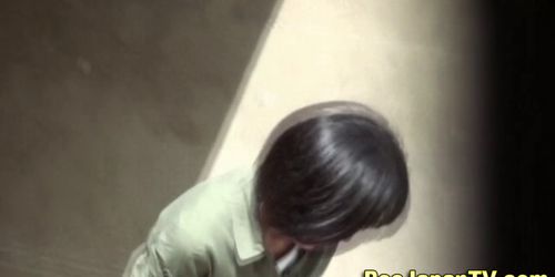 Asian women public piss