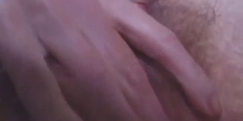 Hairy pussy close up masturbation - video 1