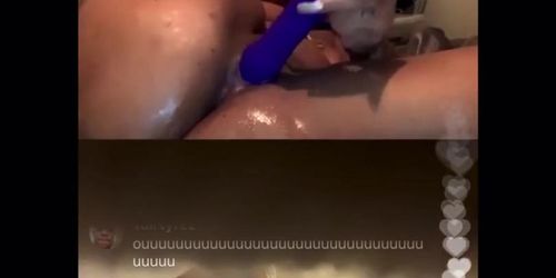 EBONY THOT PLAYS WITH HER TOYS ON RAPPER SWAG HOLLYWOOD INSTAGRAM LIVE 