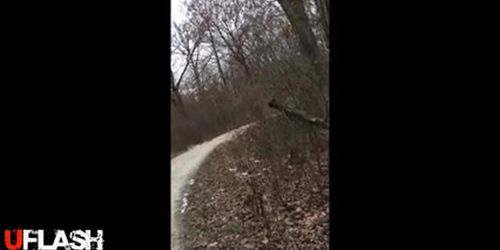 Blonde Jogger Does U-Turn