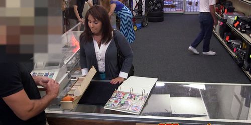 XXXPAWNSHOPS - Bigass pawnshop milf selling more than cards