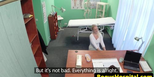 FAKEHUB - Busty euro doggystyle fucked in drs office