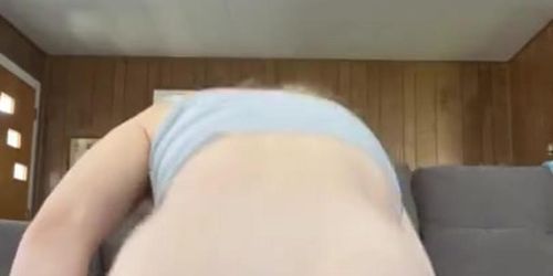 Desperate PAWG Riding Dildo