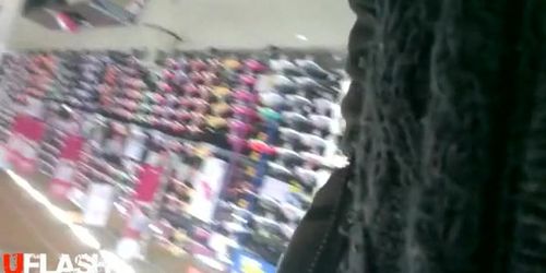 Real Cum on Girl in Sport Shop