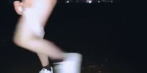 Korean Couple Public Peeing