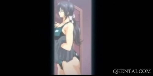 Busty hentai chicks sharing teen dick in locker room