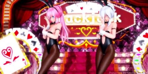 MMD Haku And Luka Bunny Suit (I love you) (Submitted by Sausage Bacon) (Bambi Sweet)