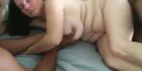 Big tit hotgirl loves the attention of 2 BBCs